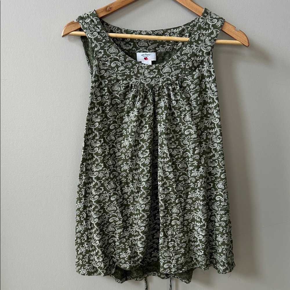 Two Hearts Maternity Green Floral Blouse